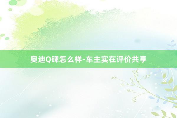 奥迪Q碑怎么样-车主实在评价共享